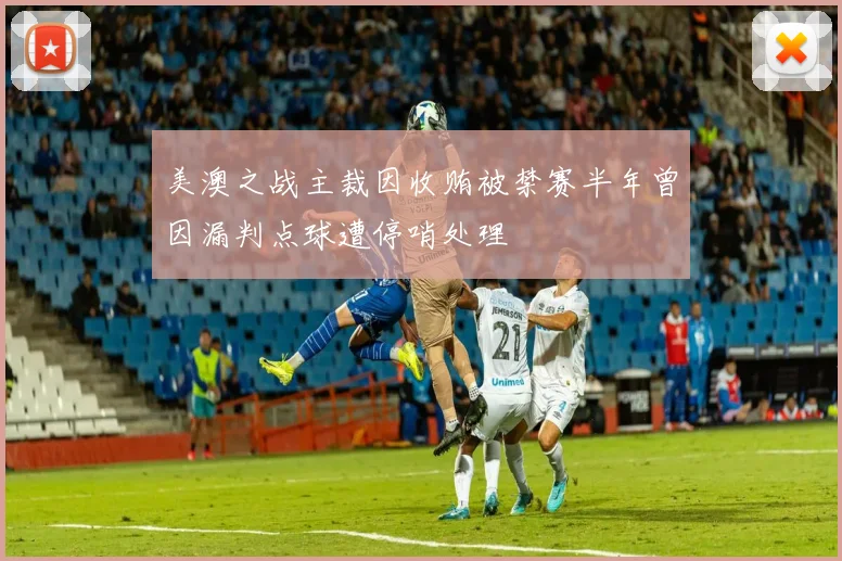 美澳之战主裁因收贿被禁赛半年曾因漏判点球遭停哨处理